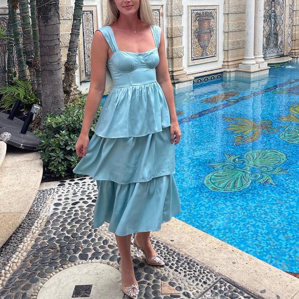 WeWoreWhat Light Blue Midi Dress